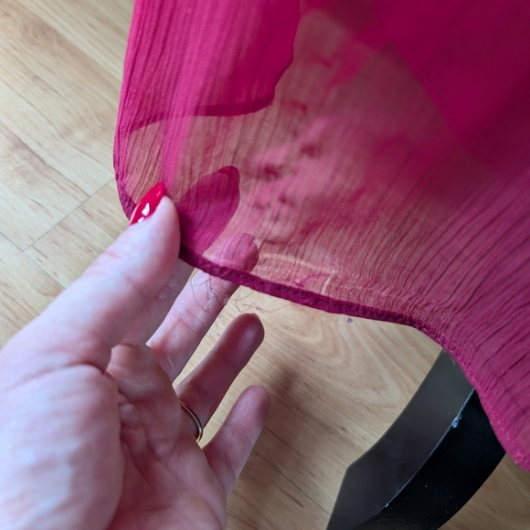 Asos Raspberry Bridesmaid Dress Pink Red Pleated Size 10 - Picture 4 of 15